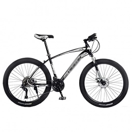 LZZB Mountain Bike LZZB Mountain Bike 26 Inches Wheels 21 / 24 / 27 Speed Full Suspension Dual Disc Brakes Carbon Steel Frame Bicycle for Adults Mens Womens / Black / 24 Speed