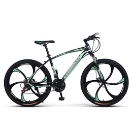 LZZB Bike LZZB Mountain Bike Carbon Steel Frame 26 inch Wheels 21 / 24 / 27 Speed Shifter Dual Disc Brakes Front Suspension Bicycle for Adults Mens Womens / Green / 24 Speed