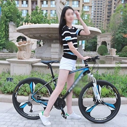 LZZB Mountain Bike LZZB Mountain Bikes 26 / 27.5 Inches Wheels 33 Speed Mountain Bicycle Dual Disc Brake Bicycle with Lightweight Aluminum Frame for Boys Girls Men and Wome / Blue / 26 in