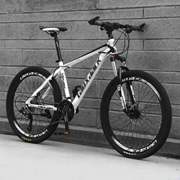 M-YN Mountain Bike M-YN 26 Inch Mountain Bike 21 / 24 / 27 Speed Youth Aluminum Bicycle With Suspension Fork Urban Bicycle(Size:24speed, Color:white+black)