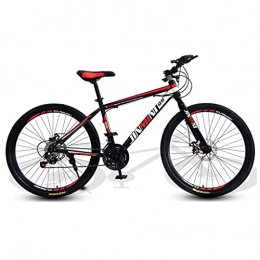 M-YN Mountain Bike M-YN 26 Inch Mountain Bike For Adult And Youth, 21 / 24 / 27 Speed Lightweight Mountain Bikes Dual Disc Brakes Suspension Fork Outroad Bike For Men Women(Size:27 Speed, Color:red+black)