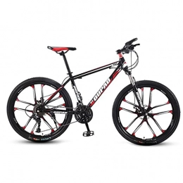 M-YN Mountain Bike M-YN 26Inch Adult Mountain Bike Steel Frame 21 / 24 / 27 Speed Bicycle Full Suspension Mountain Bicycle(Size:27speed, Color:black+red)