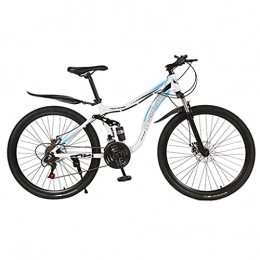 M-YN Mountain Bike M-YN Adult Mountain Bike With 26 Inch Wheel Derailleur Lightweight Sturdy Aluminum Frame Bicycle With 21 / 24 / 27 Speed Dual Disc Brakes Front Suspension Fork For Men(Size:21inch, Color:white)