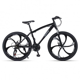 M-YN Bike M-YN Mountain Bike 6-Spoke 21 Speed With High Carbon Steel Frame, 26-inch Wheels, Double Disc Brake, Front Suspension Anti-Slip Bikes(Color:black)