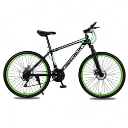 M-YN Mountain Bike M-YN Mountain Bike / Bicycles, Carbon Steel Frame, Dual Disc Brake And Front Suspension 26inch Spoke Wheels, 21speed(Color:green)