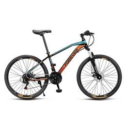 MDZZYQDS Mountain Bike MDZZYQDS 26 Inch Adult Mountain Bike, Front and Rear Disc Brake, 24 Speed Front Suspension Bicycle - Bicycle for Boys, Girls, Men and Women Suitable from 155-185 cm, Bike weight: 15.5KG