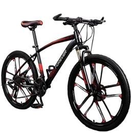 MDZZYQDS Mountain Bike MDZZYQDS 26-inch Mountain Bike, Hardtail Mountain Bike High Carbon Steel Frame Double Disc Brake with front suspension adjustable seat, 21-speed Men and Women's Outdoor Cycling Road Bike