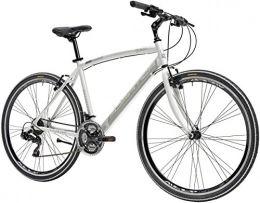 Men's Hybrid Bike Cycles Adriatica Boxter FY with Aluminium Frame, 28Inch Wheel Shimano 21Speed, Bianco