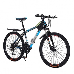 MENG Mountain Bike MENG Mountain Bike Carbon Steel Frame 21 Speed 26 inch 3 Spoke Wheels Disc Brake Bicycle Suitable for Men and Women Cycling Enthusiasts / Blue / 21 Speed