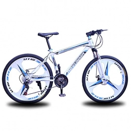 MENG Bike MENG Mountain Bike with Carbon Steel Frame 21 / 24 / 27 Speed Bicycle 26 Inches Wheels with Dual Disc Brake Unisex(Size:27 Speed, Color:Red) / Blue / 21 Speed