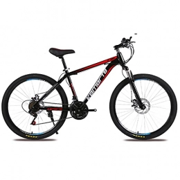 AEF Bike Mens Mountain Bike 26 Inch Bicycles, 27-Speed Rear Deraileur, Carbon Steel Frame, Front And Rear Disc Brakes, Black