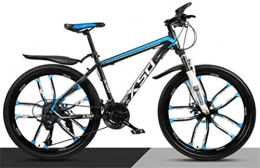 Suge Bike Mens Mountain Bike, 26 Inch Wheel Commuter City Hardtail Off-road Damping City Road Bicycle Male and Female Students Bicycle, for Outdoor Sports, Exercise (Color : Black Blue, Size : 30 speed)