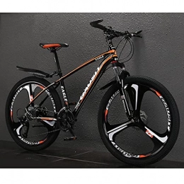 M-YN Mountain Bike Mens Mountain Bike, Front Suspension, 21 / 24 / 27-Speed, 26-Inch Wheels, Aluminum Frame Portable Mountain Bicycle Non-Slip City Cycling(Size:21speed, Color:orange)