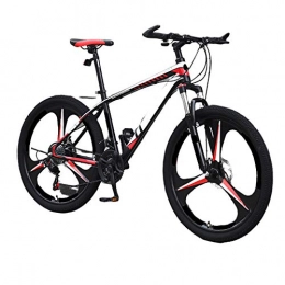 MH-LAMP Mountain Bike MH-LAMP Mountain Bike Disc Brakes, MTB Mudguard, 27 Speed, 26 Inch, Front Suspension, Bike Quick Release Seat, Steel Frame, with Bottle Holder, Bell