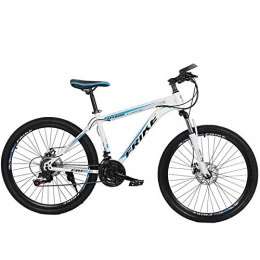MIMORE Bike MIMORE Mountain Bike, Road Bicycle, Hard Tail Bike, 26 Inch Bike, Carbon Steel Adult Bike, 21 / 24 / 27 Speed Bike, Colourful Bicycle, white blue, 27 speed A