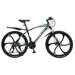 MJL Bike MJL Beach Snow Bicycle, Adult 24 inch Mountain Bike, Double Disc Brake City Road Bicycle, Trail High-Carbon Steel Snow Bikes, Variable Speed Mountain Bicycles, A, 24 Speed, B, 27 Speed