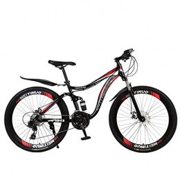 MJL Bike MJL Beach Snow Bicycle, Adult 26 inch Mountain Bike, Double Shock Absorption Variable Speed Mountain Bicycle, Double Disc Brake High-Carbon Steel Snow Bikes, A, 24 Speed, a, 24 Speed