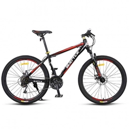 MJY Bike MJY 24-Speed Mountain Bikes, 26 inch Adult High-Carbon Steel Frame Hardtail Bicycle, Men's All Terrain Mountain Bike, Red