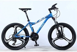 MJY Mountain Bike MJY Bicycle 24In 21-Speed Mountain Bike Lightweight Alloy Full Frame Wheel Front Suspension Female Off-Road Student Shifting Adult Bicycle Disc Brake 6-27, Blue 2