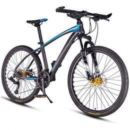 MLGTCXB 26inch 33-Speed Mountain Bikes, Dual Disc Brake Hardtail Mountain Bike, Mens Women Adult All Terrain Mountain Bike, Adjustable Seat & Handlebar,Blue,33 speed