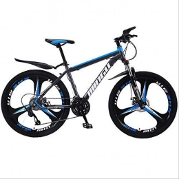 Mnjin Bike Mnjin Outdoor Mountain biking bicycle, Stunt bike, One-piece brake disc color matching without shock absorber front fork 140-170cm crowd can use black blue black white