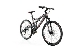 Moma Bikes Bike Moma Bikes, EQX 26' Mountain Bike, Black, Aluminum, SHIMANO 24 Speeds, Disc Brakes, Double Suspension