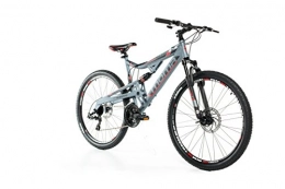 Moma Bikes Bike Moma Bikes, EQX 27, 5" Mountain Bike, Grey, Aluminum, SHIMANO 24 Speeds, Disc Brakes, Double Suspension (Several sizes available)