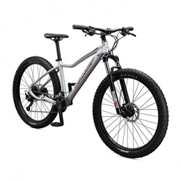 Mongoose Bike Mongoose Tyax Sport Adult Mountain Bike, 27.5-Inch Wheels, Tectonic T2 Aluminum Frame, Rigid Hardtail, Hydraulic Disc Brakes, Womens Medium Frame, White