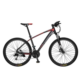 FMOPQ Mountain Bike Mountain Bicycle 26 Inch 33Speed Oil Disc Brake Mountain Bike Aluminum Alloy Frame Can Lock Front Fork Adult Off-Road Bicycle (Red)