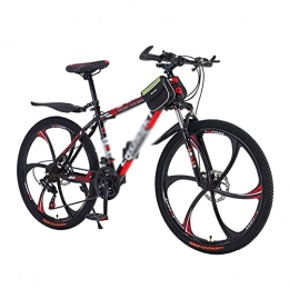 T-Day Mountain Bike Mountain Bike 26 In Mountain Bikes 21 / 24 / 27 Speed Bicycle Adult Mountain Trail Bike High-carbon Steel Frame Dual Suspension Dual Disc Brake For A Path, Trail & Mountains(Size:27 Speed, Color:Red)