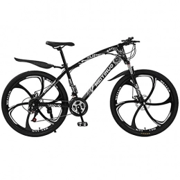 T-Day Bike Mountain Bike 26 In Wheel Dual Full Suspension 21 / 24 / 27 Speed Mountain Bike Carbon Steel Frame With Disc Brakes For A Path, Trail & Mountains(Size:27 Speed, Color:Black)