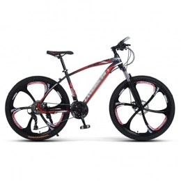 T-Day Mountain Bike Mountain Bike 26 In Wheel Mens Mountain Bike 21 / 24 / 27-Speed Dual Disc Brake MTB With Carbon Steel Frame For A Path, Trail & Mountains(Size:21 Speed, Color:Red)