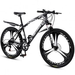 T-Day Mountain Bike Mountain Bike 26 Inch 21 / 24 / 27 Speed Mountain Bike High Carbon Steel Frame MTB Bicycle For Adult With Full Suspension Double Disc Brake Outroad Mountain Bicycle For Men Wome(Size:21 Speed, Color:Black)