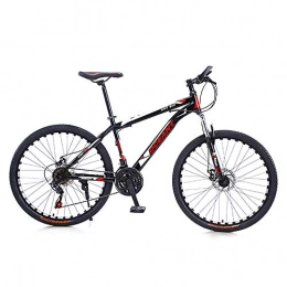 WSS Bike Mountain bike 26-inch 21-speed with disc brakes for adult students men's and girls' road high-carbon steel off-road racing bikes-Red