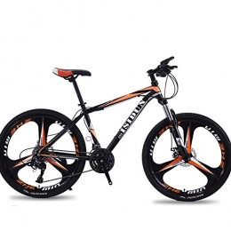 Domrx Bike Mountain Bike 26 Inch Adult Speed Shift One Wheel Three Knife Double Disc Brakes Road Bicycle-Black Orange_27 Speed