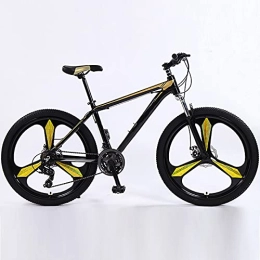 Bewinch Mountain Bike Mountain Bike, 26-Inch High-Carbon Steel 3-Spoke Wheels Double Disc Brake MTB Bicycle Adult Student Outdoors Sport Cycling, Gold, 24 speed