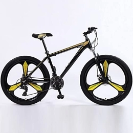 Bewinch Mountain Bike Mountain Bike, 26-Inch High-Carbon Steel 3-Spoke Wheels Double Disc Brake MTB Bicycle Adult Student Outdoors Sport Cycling, Gold, 27 speed