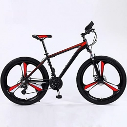 Bewinch Bike Mountain Bike, 26-Inch High-Carbon Steel 3-Spoke Wheels Double Disc Brake MTB Bicycle Adult Student Outdoors Sport Cycling, Red, 24 speed