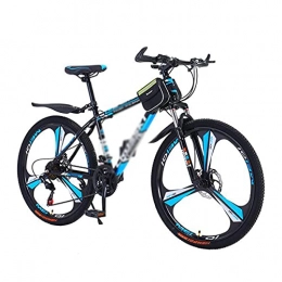 T-Day Mountain Bike Mountain Bike 26 Inch Mountain Bike 21 / 24 / 27-Speed Youth Carbon Steel Bicycle With Suspension Fork Urban City Bicycle For A Path, Trail & Mountains(Size:24 Speed, Color:Blue)