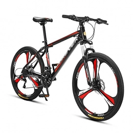 T-Day Bike Mountain Bike 26 Inch Mountain Bike 24 / 27-speed Adult Mountain Trail Bike 24 / 27-Speed Bicycle High-carbon Steel Frame With Dual Disc Brakes(Size:24 Speed, Color:Red)