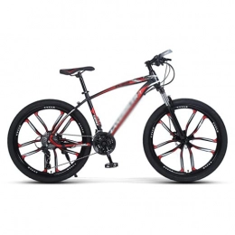 T-Day Mountain Bike Mountain Bike 26 Inch Mountain Bike With 21 / 24 / 27-Speed All-Terrain Bicycle With Double Disc Brake For A Path, Trail & Mountains Adult Road Bike For Men Or Women(Size:21 Speed, Color:Red)
