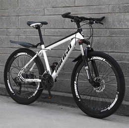 WJSW Mountain Bike Mountain Bike 26 Inch Wheel ​​Unisex Dual Suspension High-carbon Steel City Road Bicycle (Color : White, Size : 30 Speed)