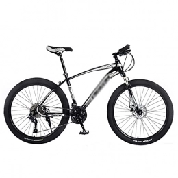 T-Day Mountain Bike Mountain Bike 26 Inch Wheels Mens Mountain Bikes 21 / 24 / 27 Speed With Dual Disc Brake High-Tensile Carbon Steel Frame For A Path, Trail & Mountains(Size:24 Speed, Color:Black)