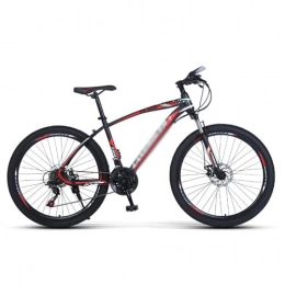 T-Day Mountain Bike Mountain Bike 26 Inch Wheels Mountain Bike 21 / 24 / 27 Speed Bicycle For A Path Trail & Mountains With Suspension Fork Daul Disc Brakes(Size:27 Speed, Color:Red)
