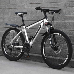  Mountain Bike Mountain Bike 26 Inches, Double Disc Brake Frame Bicycle Hardtail with Adjustable Seat, Country Men'smountain Bikes 21 / 24 / 27 / 30 Speed, B-24speed