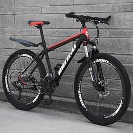  Bike Mountain Bike 26 Inches, Double Disc Brake Frame Bicycle Hardtail with Adjustable Seat, Country Men'smountain Bikes 21 / 24 / 27 / 30 Speed, D-24speed