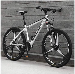 Shirrwoy Bike Mountain Bike 26 Inches, Variable Speed Carbon Steel Mountain Bike 21 / 24 / 27 / 30 Speed Bicycle Full Suspension MTB Riding Feels Relaxed and Comfortable Durable Bike, A, 21 speed