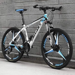  Bike Mountain Bike 26 Inches, Variable Speed Carbon Steelmountain Bike 21 / 24 / 27 / 30 Speed Bicycle Full Suspension MTB Riding, C-21speed