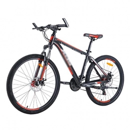 T-Day Bike Mountain Bike 26" Wheel Dual Suspension Mountain Bike For Men Woman Adult And Teens Aluminum Alloy Frame 24 Speed With Mechanical Disc Brake(Color:BlackRed)