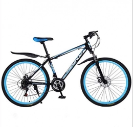 XIUYU Bike Mountain Bike 26In 21-Speed for Adult Lightweight Carbon Steel Full Frame Wheel Front Suspension Mens Bicycle Disc Brake, Blue, 24Speed XIUYU (Color : Blue)